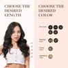 GOO GOO Clip in Hair Extensions Real Human Hair, 14inch 110g 7Pcs, 2 Dark Brown, Remy Human Hair Extensions Clip ins for Women, Natural Human Hair