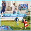 VATOS Soccer Ball Game Set for Kids, Indoor Outdoor Backyard Toss Soccer Goal Game with Velcro Balls, Foldable Flannel Goals, Toddlers Gift for 3 4 5 6 7 8 Year Old Boy Toys Birthday Christmas