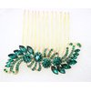 Faship Gorgeous Green Crystal Hair Comb