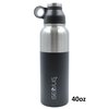 GEOJUG Stainless Steel Vacuum-Insulated Water Bottle (24-Oz.; Black)