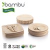 Bambu, Bamboo Pot Scrapers, Eco-friendly, Certified Organic, Cleans Kitchen Pans, Dishes, Bowls, Plates, Removes Food Effectively 2.75”, Set of 5
