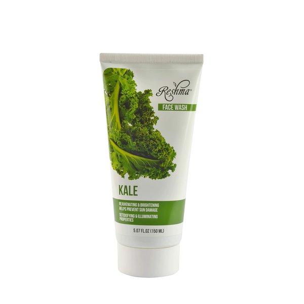 Reshma Beauty Kale Face Wash | Cleanser for All Skin Types & Dull Skin |Purifying and Hydrating| Enhances Natural Glow| Cruelty Free | Removes Make Up| For Daily Use - Cruelty Free(Pack of 1), 5.07 oz