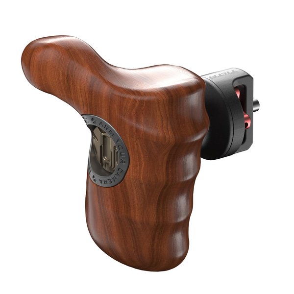 Tilta Advanced Side Wooden Handle | Black Walnut Wood & Aluminum Alloy Build | Quick Release Button TA-AWH11-R-B (XI - ¼:” Screw w/Locating Pins - Right)