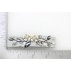 Faship Premium Rhinestone Crystal Black Cellulose Acetate Floral Art Deco Hair Claws Clips