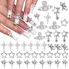 RODAKY 40PCS Planet Nail Charms 3D Star Nail Jewelry Silver Cross Nail Art Charms Dangle Star Charms for Nail Crystal Rhinestones Shiny Starlight Nail Gems Y2k Nail Decoration for Manicure DIY