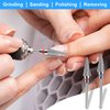 Diesisa 2 Pack Nail Drill Bits for Acrylic Nails, 3/32" Shank Drill Bits for Nails Professional Electric Nail Drill Bits for Home Salon/Fine+Medium Nail Bits - Nib