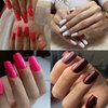 Bellelfin 360Pcs Square Press on Nails Medium, Full Cover Colored Fake Nails Glossy False Nails Press ons Artificial Fingernails for Women Girls