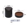 RERIVER PU Leather Dice Cup with Lid, Dark Chocolate Leatherette and Dark Brown Felt-Lined Quiet Dice Shaker Cup, Including 6 Black Dot Dice for Liars Dice/ Farkle/ Yahtzee Games, 1 Pack