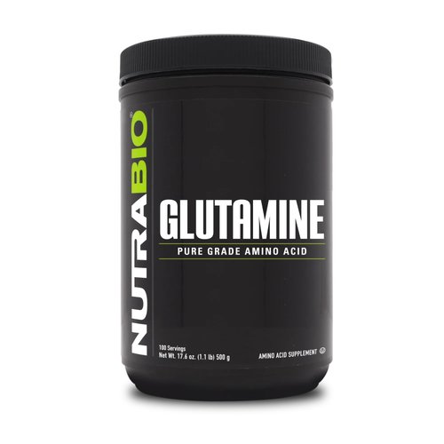 NutraBio Pure L-Glutamine Powder - L-Glutamine Supplement- Amino Acid - Pure Grade: Absolutely no Additives, Fillers or Excipients! - Muscle Recovery Supplement - (500 Grams)