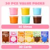JOYIN 30 Packs Valentines Day Cards with Butter Slime, 6 Colors Valentines Slime Party Favors, Stress Relief Fidget Toys and Gift Cards for Kids Valentine's Day Classroom Exchange Gift, Prizes