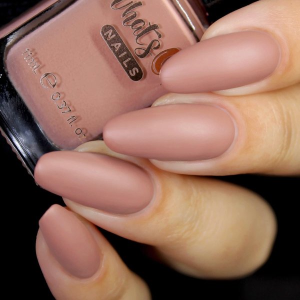 Whats Up Nails - Rhodonite Matte Nail Polish Dusty Rose Lacquer Varnish Made in USA 12 Free Cruelty Free Vegan Clean