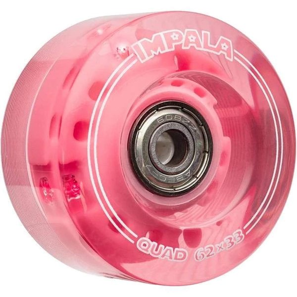 Impala Rollerskates Light Up Wheel 4-Pack Pink 62mm