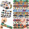 48 PCS Monster Truck Party Favors 24PCS Tattoos Stickers 24PCS Slap Bracelets Wristbands Perfect for Themed Birthday Baby Showers or Classroom Rewards Ideal Decor and Gifts for Girls and Boys