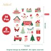AOBKIAT Christmas Tattoos Stickers,36 Glitter Styles Temporary Tattoos for Body Face,Red Green Christmas Party Decorations,Goodie Bag Stuffers Fillers,Office School Xmas Party Favors