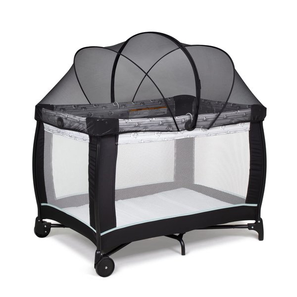 Beberoad Love Pack N Play Tent Cover Mosquito Net with 2-Way Zipper for Travel Crib/Playpen (Black)