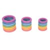 TickiT-73977 Rainbow Wooden Rings - Set of 21 - 3 Sizes - Counting and Sorting Rings - Loose Parts Wooden Toy for Babies and Toddlers 10m+ - Inspire Curiosity and Open-Ended Play
