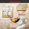 ENERLITES Decorator Switch or Receptacle Outlet Metal Wall Plate, Stainless Steel Corrosion Resistant, Size 2-Gang 4.50" x 4.57", Stainless Steel 201, 7732-PB, Polished Brass, Gold