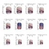 Independence Day Press on Nails Short Square Shape Glossy July 4th Acrylic Patriotic False Nails with USA Flag Designs Artificial French Square Fake Nails Glue Stick on Fingernails for Women Girls
