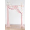 Floroom Wedding Arch Draping Fabric 2 Panels 20Ft Dusty Rose Chiffon Fabric Drapes Arbor Drapery Wedding Ceremony Reception Swag Decorations