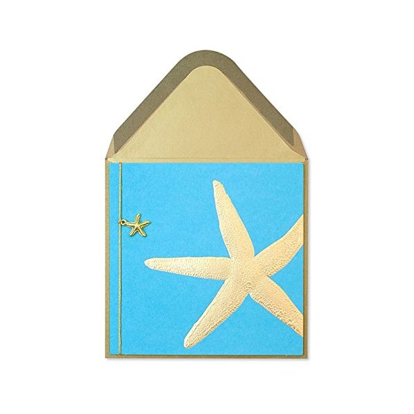 Blank Card Gold Starfish by Papyrus