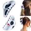 2Pcs Halloween Fun Hair Accessories Ghost Metal Grab Clip 3.4 Inch Skull Non-Slip Medium Hair Clip Unique Hair Decorations,by JINBUYAO (Mask)