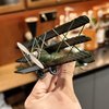 PARSAHO Triplane Bomber Iron Model US Fighter Plane Decor Aces of Aircraft World War I Aviation Military Fan Boyfriend Man Heroes Pendable Crafts Bookshelf TV Cabinet Office Desk Side Table Ornament