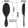 Boar Bristle Hair Brush Detangling Paddle Brush for Curly Fine Straight Natural Hair, Anti-frizz Detangler Brush Styling Hairbrush for Women Men