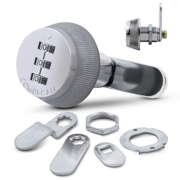 Combi-Cam 7850R-M Chrome Medium 7/8" Combi-Cam Combinated Cam Lock