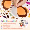 sinceroduct Make a Face Stickers for Kids,60 Pack Kids Stickers,Party Favor Stickers Decoration Stickers,Gift of Festival, Rewards, Art Craft,Perfect Activity Stickers.
