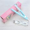 Mini Hair Straightener Ceramic Tourmaline Plate Flat Iron Curler Small Lightweight Portable Hair Styling Straightening Plate Curling Iron with Quick & Easy Heating for Women Girls(Sky Blue)