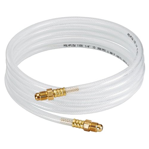 PrimeWeld Argon/Inert Gas Hose 6' Reinforced Clear Line With 5/8-18 Fittings