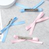8pcs Hair Clips for Women Bowknot Hair Clips Bow Tie Ribbon Hair Clip for Women Girls Kids 2-Color Hair Clips with Bow Solid Tassel Ribbon Bowknot Hair Clips for All Hairstyles (Navy+Pink)