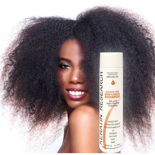 Argan Oil Shampoo Sulfate Free 10oz with Argan Oil, Jojoba Oil, Collagen Amino Acids, Keratin Color Safe for Men Women All Types of Hair