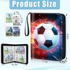 Hugestar Sports Card Binder, 4 Pocket Trading Card Binder Fits 400 cards, Double Sided Trading Card Holder with 50 Sleeves, Cards Holder Album for Football Baseball Basketball Hockey Card Collection