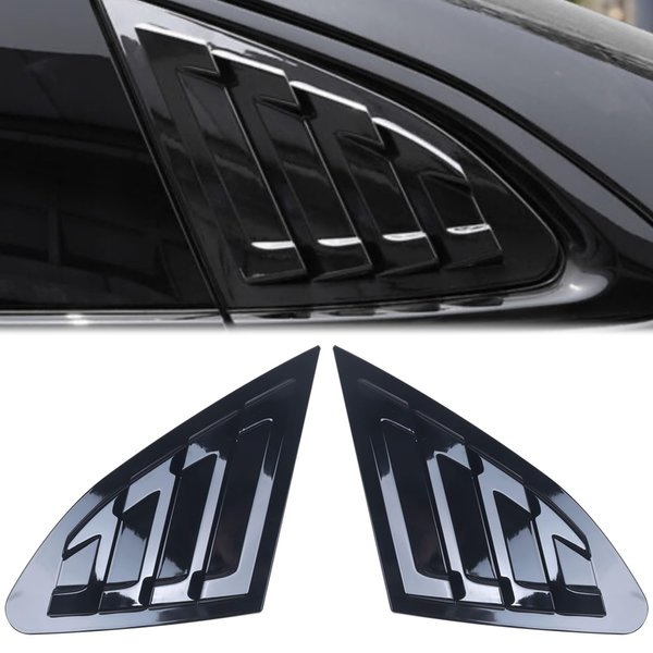 AUTOTOP 2PCS Rear Side Window Louvers Air Vent Scoop Shades Cover Blinds Fit Chevy Malibu 2016-2022