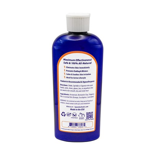 Squeaky Cheeks Comfort Blend Body and Foot Powder(5 oz) | Organic Talc-Free and All Natural Powder | Comfort Formula | Fresh Scent With Essential Oils | Effective Relief From Chafing, Sweat and Odor