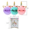 Unicorn Party Decoration, Unicorn Happy Birthday Banner with Honeycomb Balls for Girls Birthday Party Supplies -Golden Glitter Design