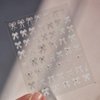 5D Embossed White Lace Bowknot Nail Art Stickers Pearl Bow Nail Stickers for Nail Art Supplies Retro Relief Bow Nail Decals Self-sdhsive Bow Stickers for Nails Ribbon Bows Nail Accessories for Women