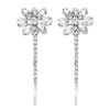 Lurrose Crystal Flower Hair Pins Elegant Rhinestone Floral Bobby Pins Bridal Hair Clip for Women (Silver)