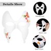 ELCOHO 24 Pieces White Paper Masks Half Face Masquerade Masks DIY Hand Painted Masks with Tether Acrylic Paints Brushes Mardi Gras Masks for Halloween, Cosplay Party