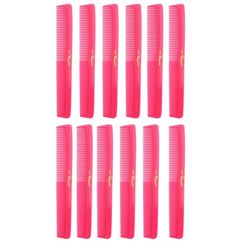 7 inch All Purpose Hair Comb. Hair Cutting Combs. Barber’s & Hairstylist Combs. Neon Pink 1 DZ