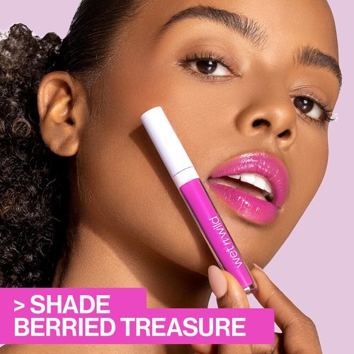 wet n wild MegaSlicks Lip Gloss, Ultra-Glossy, Vitamin-E Enriched, Ultra-Gloss High Shine Moisturizing, Cruelty-Free & Vegan - Berried Treasure