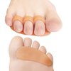 Chiroplax Hammer Toe Cushions Pads Temporary Straightener Corrector Overlapping Relief Separator Crest Splint, 4 Pack (Size Medium, Beige)