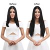 REECHO 24" Straight Long 4 PCS Set Thick Clip in on Hair Extensions Dark Brown with Little Reddish