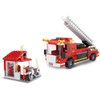 2 in 1 City Fire Truck Fire Station Building Blocks Fire Engine Vehicles Set Fire Fighter Building Kit Fire Rescue Toys Xmas Gifts Present Building Bricks for Kids Aged 6-12 (184pcs)