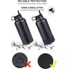 The Mass Straw Lid and Boot for Hydro Flask Wide Mouth and Other Brand Insulated Water Bottle (Fit Wide Mouth 32/40oz, Black)