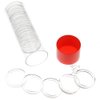 OnFireGuy Coin Capsule Storage Tube & 20 Air-Tite A24 Direct Fit Coin Holders for US Quarters (Red Cap Lid)