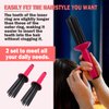 FERCAISH 2Pcs Styler for Curly Hair, Shaggy Curly Hair Styling Tool - Straightening Iron Curl Straightener, Hair Curling Roll Comb
