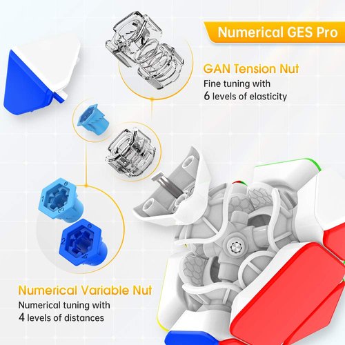 GAN Skewb 8 Magnets, Magnetic Speed Cube Gans Skewb Puzzle Cube Magic Cube Light-Weight GES Pro 90° Corner Cutting for Children Adult Competition