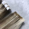 Sue's Collection Invisible Tape in Hair Extensions (20 pieces) - 18 Inch Human Hair, Highlights (Light Blonde, Dark Ash Blonde, Light Honey Blonde) - Seamless, Reusable, Skin Weft, Semi-Permanent